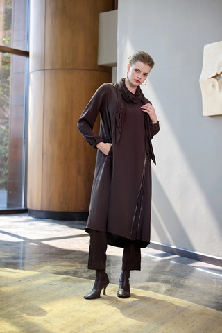 Misswhence Nakış Detaylı Tunik Takım 38028 Siyah Siyah