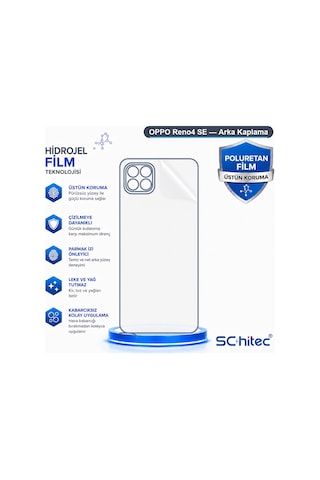 Schitec Oppo Reno4 Se Uyumlu Arka Yüzey Hidrojel Koruyucu Film 74418961