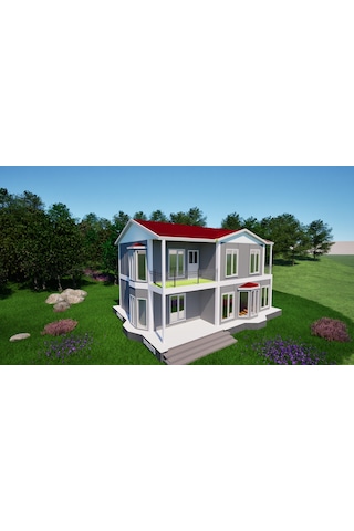 Ballife Prefabrik 155 M2 Standart Dubleks Prefabrik Konut