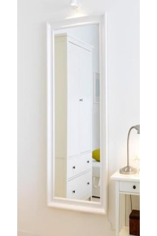 Beyaz Banyo Salon Antre Koridor Şifonyer Komodin Duvar Boy Aynası Beyaz