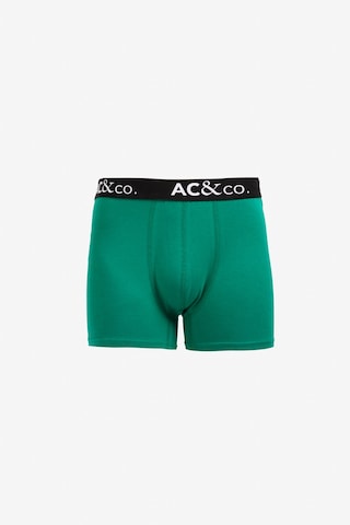 Ac&Co / Altınyıldız Classics Erkek Sıyah-Yesıl Desenli Pamuklu Esnek 3'Lü Boxer Paketi