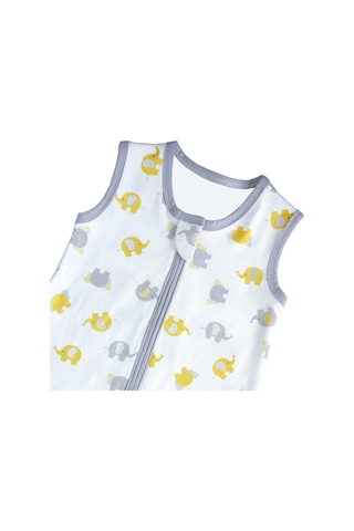 Sitilin Bebek Uyku Tulumu Çift Fermuarlı % 100 Doğal Pamuk Kumaş Özel Kumaş Unisex 0.5 Tog Stl6429 Ekru