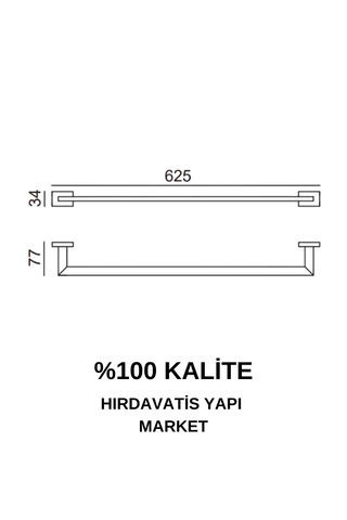 Çelik Banyo Paslanmaz Pirinç Kenzo Uzun Havluluk 60cm Gri