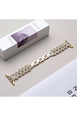 Apple Uyumlu Watch 44/45/46/49mm Kordon Taşlı İnce Metal Kordon 103 2/3/4/5/6/se/7/8/9/10/11/ultra