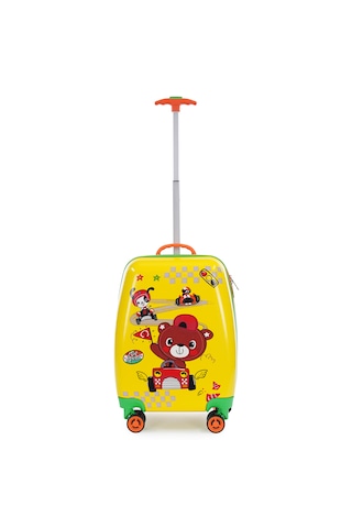Wexta Ayıcık Çocuk Valizi Wx-420 Sarı