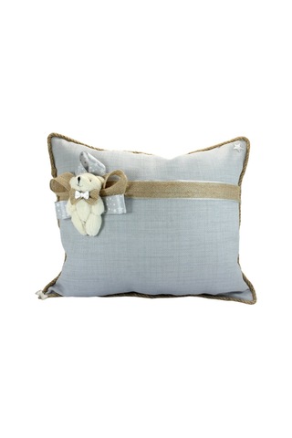 Süslebabypartystore Ayıcıklı Takı Yastığı, Gri - Jüt Gri