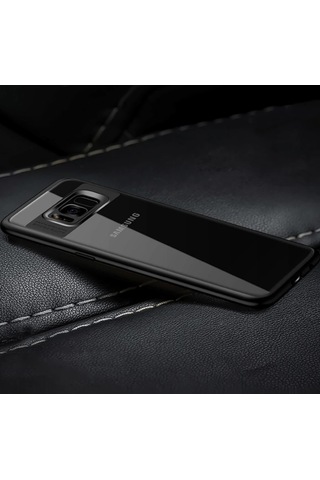 Ally Galaxy Uyumlu Note 8 Darbeya Dayanıklı Şeffaf Silikon Kılıf- 5775 Beyaz