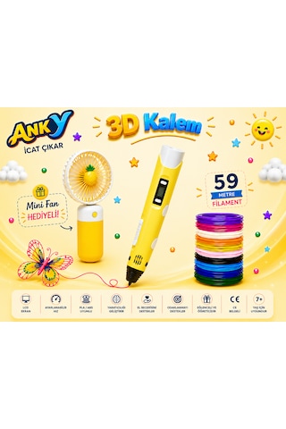 Anky 3d Kalem 50+9 M Flament + Fan Hediyeli