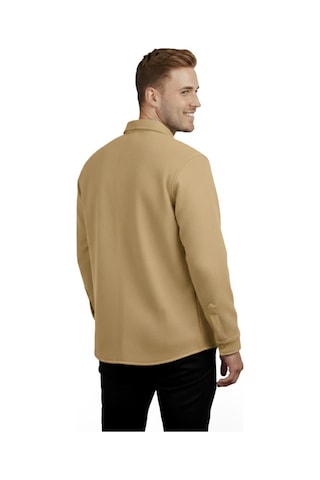 Deepsea Erkek Camel Likralı Rahat Kalıp Cepsiz Kaşe Ceket Çıt Çıtlı, Esnek Şık Model Ceket 0760 CAMEL