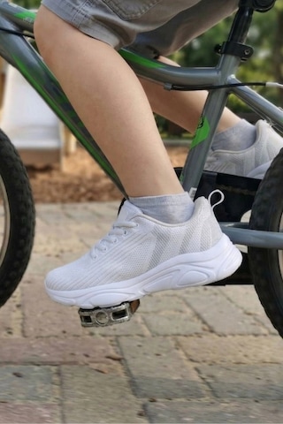 In Step Pure White Ultra Hafif Nefes Alabilir Çocuk Spor Ayakkabı - Beyaz