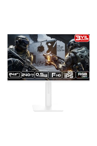 Fazeon X25f240pw 24.5" 240hz 0.5ms Beyaz Pivot Gaming Monitör