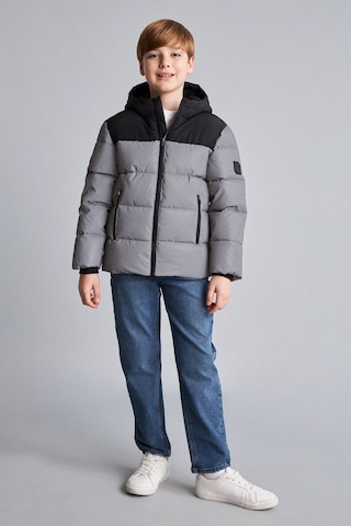 Defacto Su Geçirmez Kapüşonlu Suni Deri Regular Fit Fermuarlı Şişme Mont Erkek Çocuk H0444a826wnrf1 Reflektör-rf1
