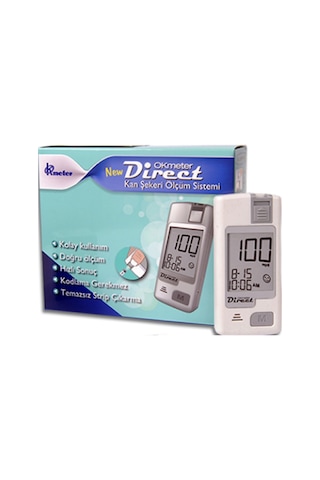 Okmeter Direct Şeker Ölçüm Cihazı + Strip 50 Adet + İğne 10 Adet