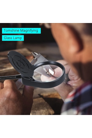 Hallow Tomshine 3x / 10x Metal Kelepçeli Ultra Büyüteç Lambası