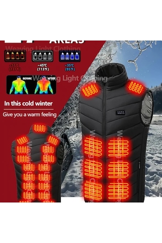 Willowhaven Siyah Xxxl Kolsuz Isıtmalı Yelek: 27 Isıtma Bölgeli, 4 Kontrollü, 3 Seviyeli