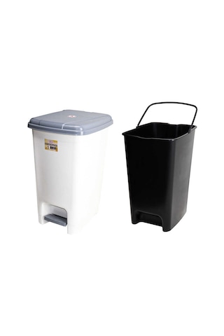 Porsima Kovalı Slim Pedallı 15 Litre Çöp Kovası Beyaz