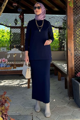 Sezen Triko Takım Lacivert Çok Renkli