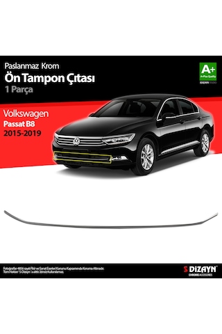 S-Dizayn Vw Passat B8 Krom Ön Tampon Çıtası 2015-2019