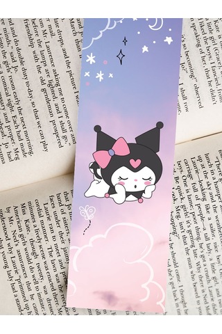 Sanrio Kuromi Anime Karışık Tasarım 10 Adet Kitap Ayraç Seti Pytk