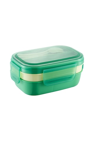 Leezsing 1.9l Bento Kutusu Yemek Kutusu Yemek Takımı Seti 8 Bölme 3 İstiflenebilir Kap Yetişkinler Çocuklar Kamp Ofis İçin Büyük Kapasite Yeşil