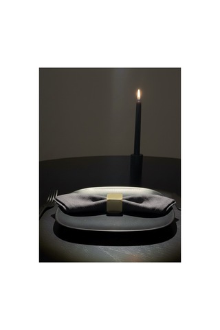 Pirinç Kare Peçete Halkası Modern Gold Sofralık Sunum Aksesuarı 24 X 24mm