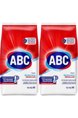 Abc Matik Toz Çamaşır Deterjanı 20kg 2pk 10kg Klasik 132 Yıkama
