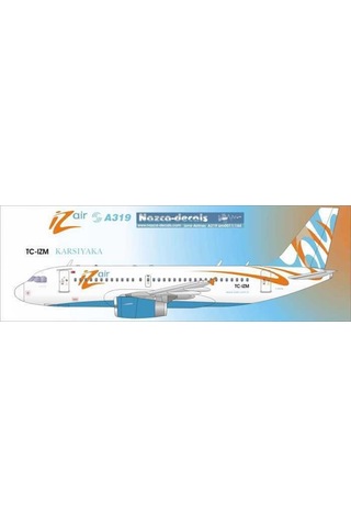 Nazca Decals Izm001 1/144 Ölçek, İzmir Airlines Decal-a319 Standard Sc