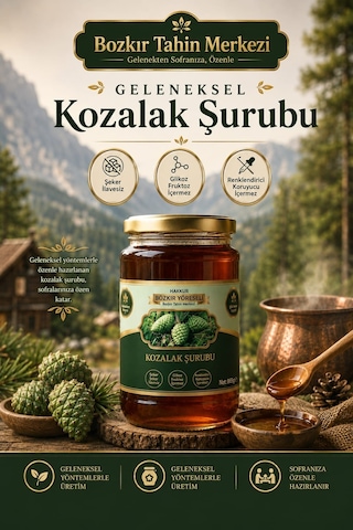 Bozkır Tahin Merkezi Doğal Katkısız Kozalak Köy Şurubu 660 G