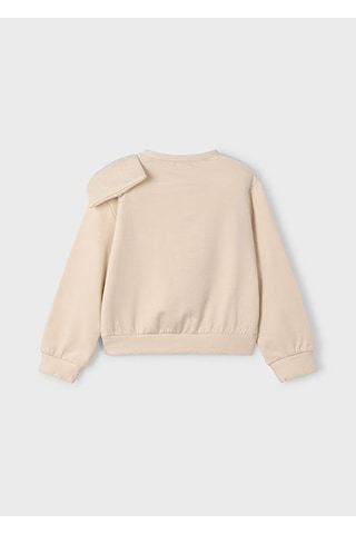 Mayoral Bej Kız Çocuk Fiyonklu Sweatshirt 4434 Bej