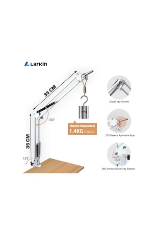 Larkin Nb39 Demir Masa Üstü Mikrofon Standı 35x35cm