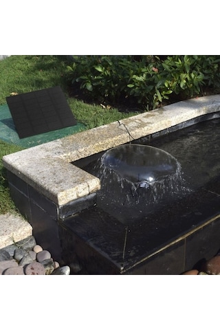 Pazly Güneş Enerjili Su Pompa, 70cm Yükseklik, 200l/h Akış, Açılandırılabilir Panel, Çeşitli Sprey Başlıklar