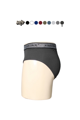 Kp Erkek Düz Pamuklu Füme Boxer Slip Boxer Füme