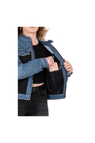 Thebikerjeans Blue Ice Korumalı File Motosiklet Kot Montu Kadın