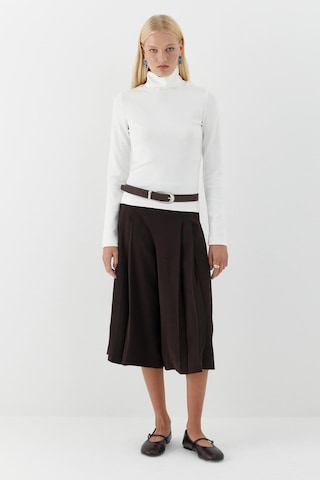 Balıkçı Yaka Uzun Kollu Body Beyaz Beyaz