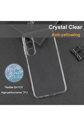 Samsung Galaxy Uyumlu A26 Şeffaf Silikon Kamera Yeri Korumalı Kılıf