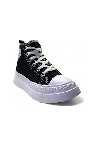 903 Çocuk Keten Bilekli Sneaker Siyah