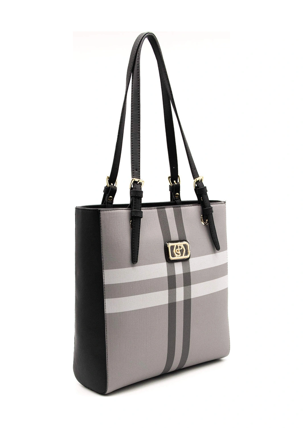 Silver Polo Kadın Omuz Çanta 1096 Gri - Siyah