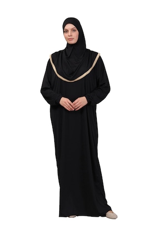 Dakka Kadima Primelimited Jarse Kumaş Tek Parça Standart Beden Siyah Namaz Elbisesi Siyah
