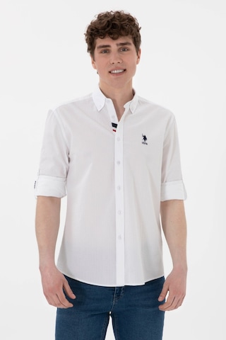 U.S. Polo Assn. U.s. Polo Assn. Erkek Beyaz Uzun Kollu Regular Gömlek 2170101