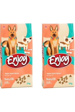 Enjoy Kuzu Etli ve Pirinçli Yetişkin Köpek Maması 2 x 15 KG
