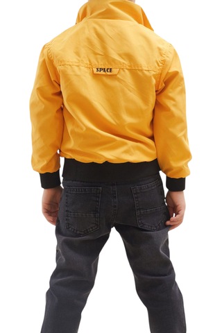 Erkek Çocuk Yağmurluklu Tişört Pantolon Üçlü Takım Sarı