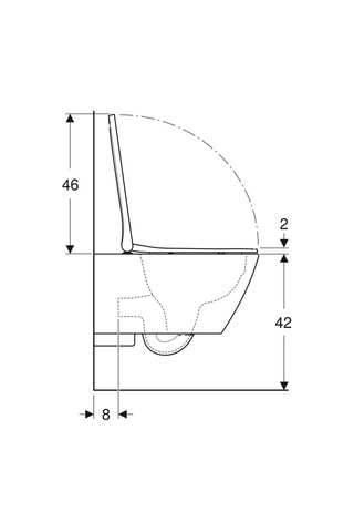 Geberit Smyle Square Rimfree Asma Klozet ve Kapak Seti
