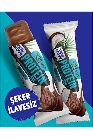 Trio Move Çikolata Kaplamalı Protein Bar-hindistan Cevizli Ve Sütlü Çikolatalı Protein Bar 9 x 50 G