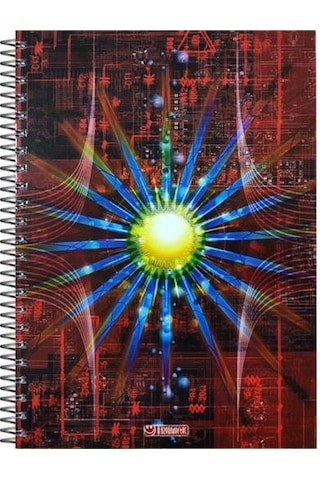 Özgün A4 Spiralli Sert Kapak Defter 160 Yaprak Çizgili 4 Renk Bölmeli