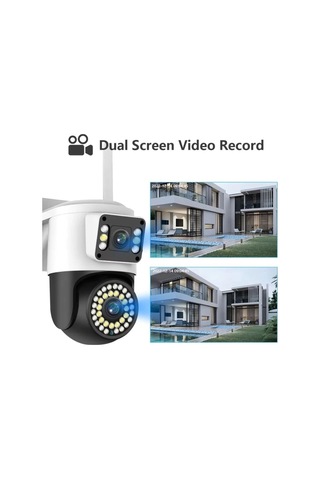 Yoosee 4mp Çift Lens Ip Kamera - Wifi Açık Kapalı Otomatik İzleme, Su Geçirmez Kablosuz Güvenlik Ev Kamerası, Renkli Gece Görüş, Hareket Algılama