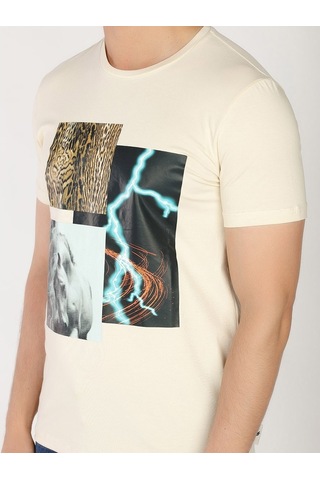 Roberto Cavalli Erkek Tshirt /M.Rob.0421.14020 - Bej
