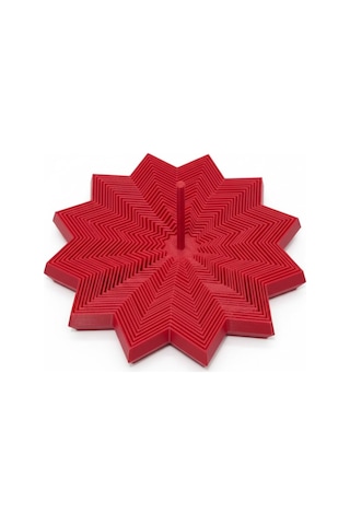 3d Geometrik Spiral Yıldız - Eğitici Stem Oyuncak & Montessori Uyumlu Görsel Algı Geliştirici Matematik Materyali-kırmızı