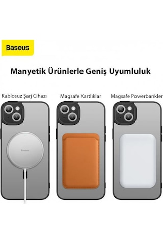 Baseus Apple Uyumlu iPhone 14 6.1 Kamera Korumali Magsafe Kilif Ve Ful Kaplama 566135217