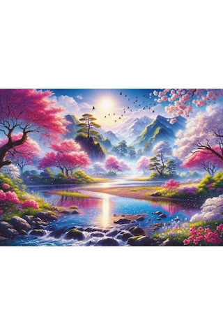 Art Puzzle Kiraz Çiçeği Vadisi 1500 Parça Puzzle
