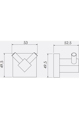 Serel Diagonal İkili Banyo Askısı 140104009 Krom